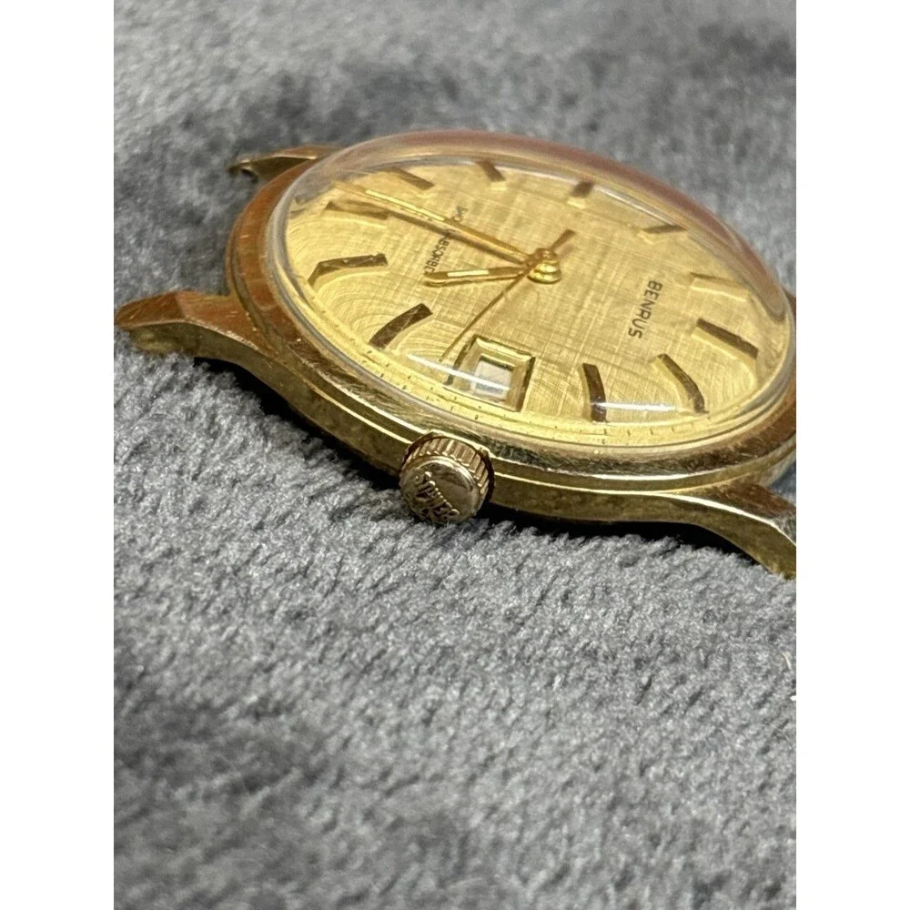 Vintage Benrus 7001 Watch Shock Absorber 10k R.P.G Back No Strap Classic